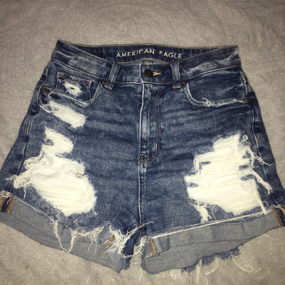American eagle distressed jean short